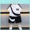 Cool And Comfortable Boys Summer Sports Set Stylish Short Sleeve Outfit For Kids