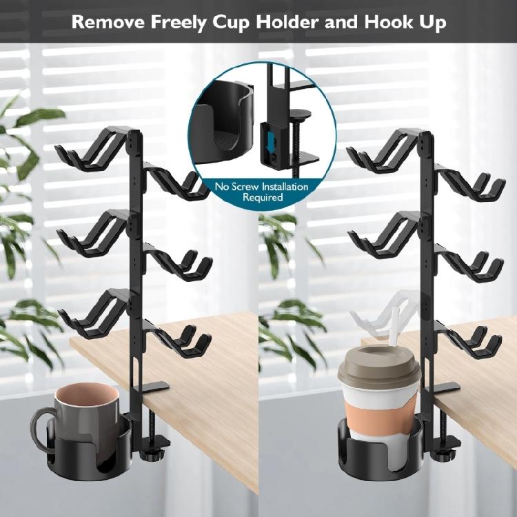 Detachable Triple Layer Gaming Equipment Rack Tool without  Installation Universal Gaming Desk Organizers for Game Consoles