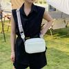 Women's Crossbody Bags Femele PU Leather Shoulder Bags Simple Wide Strap Small Square Bags Classic Solid Color Ladies Handbags