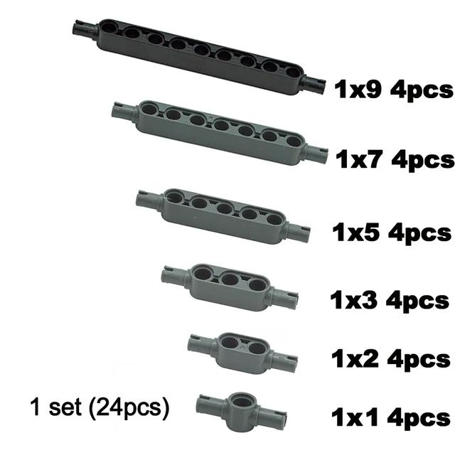 Technical MOC Thick Beam Studless Liftarm with Holes 1x3 1x5 1x7 1x9 1x11 Building Blocks DIY Toys
