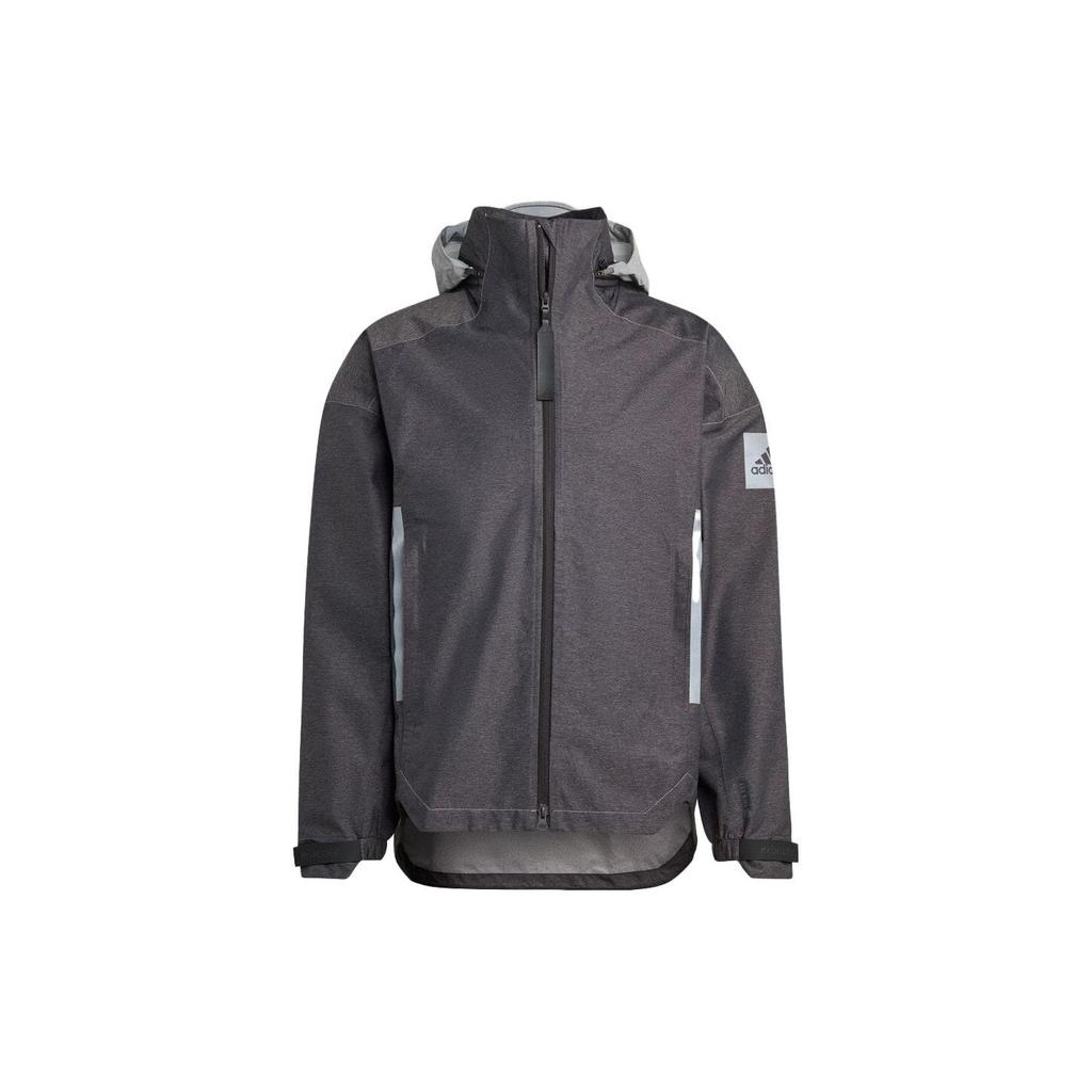 Adidas Striped Removable Hood Zip Fit Jacket Men Jacket Black IB1648