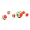 3 Stück Haustier Regenbogenball Katze Schaumstoffspielzeug Baumwollball Hund Molar Bunter Spielball Haustierbedarf Hundespielzeug Katzenspielzeug Interaktiv