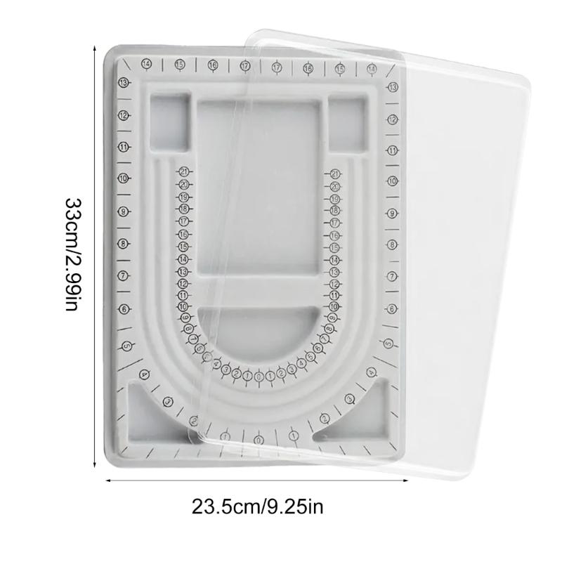 Creative Beading Tray for DIY Projects Flocking Bead Board Jewelry Making Organizer Tray Convenient Bead Sorting Board