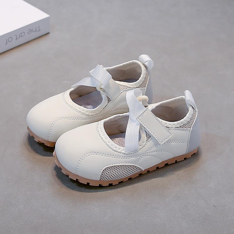 

Girls Casual Shoes Hollowed-out Breathable Children Sandals for Summer 2025 New Kids Sports Shoes Non-slip Soft Sole Comfort 23 бежевый
