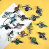 Shell Embedded Butterfly Brooch Pin Pendant With Fashionable Purple Crystal For Women And Men