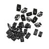 50Pcs Car Dashboard Rivet Fastener Clips Metal Black Bumpers Rivet Fasteners