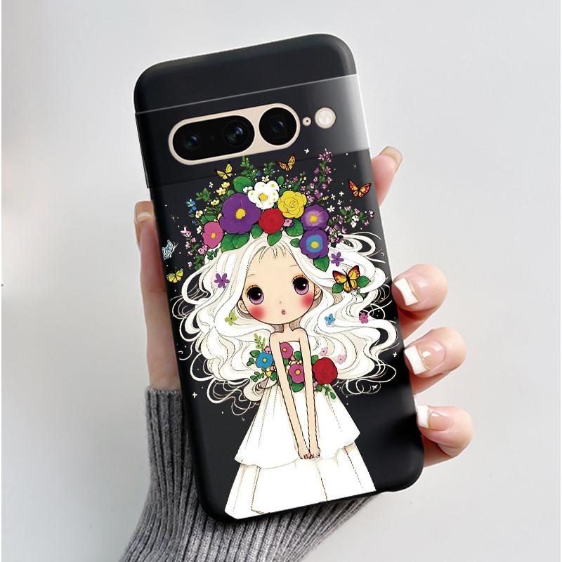 

Phone Case For Google Pixel 7 Pro Soft Silicone Black Case Beautiful Pattern Moonlight,Sunflower, Blue Sky Anti-scratch Casing Google Pixel 7 Pro
