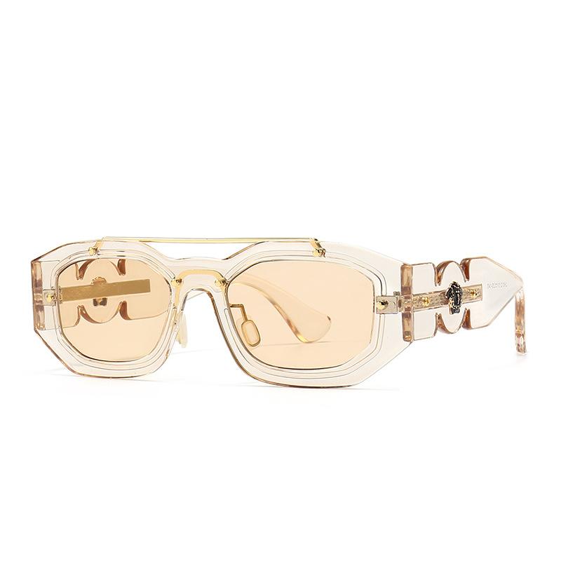 Fashion Punk Sunglasses Men Vintage Y2K Decorative Rectangulares Eyewear Women Luxury Brand Designer Spring Unique Sun Glasses