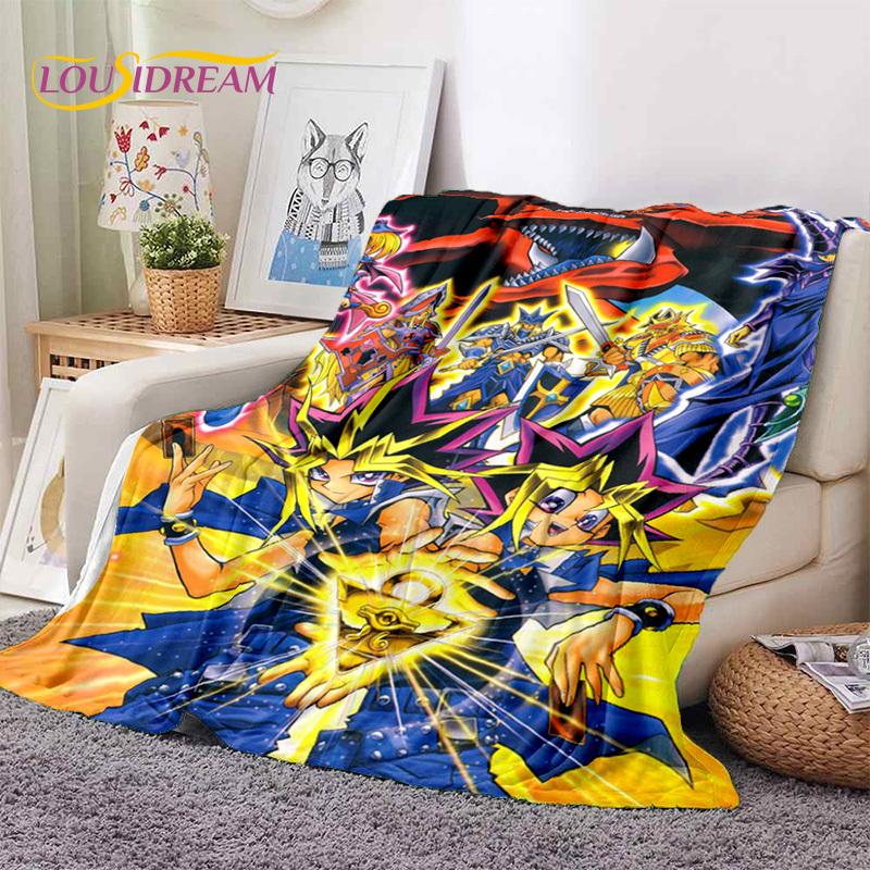Yu-Gi-Oh Anime MONSTER CARD Cartoon Soft Blankets,Throw Blanket Comfortable Blanket for Picnic Beds Sofa Home Bedroom Kids Gifts