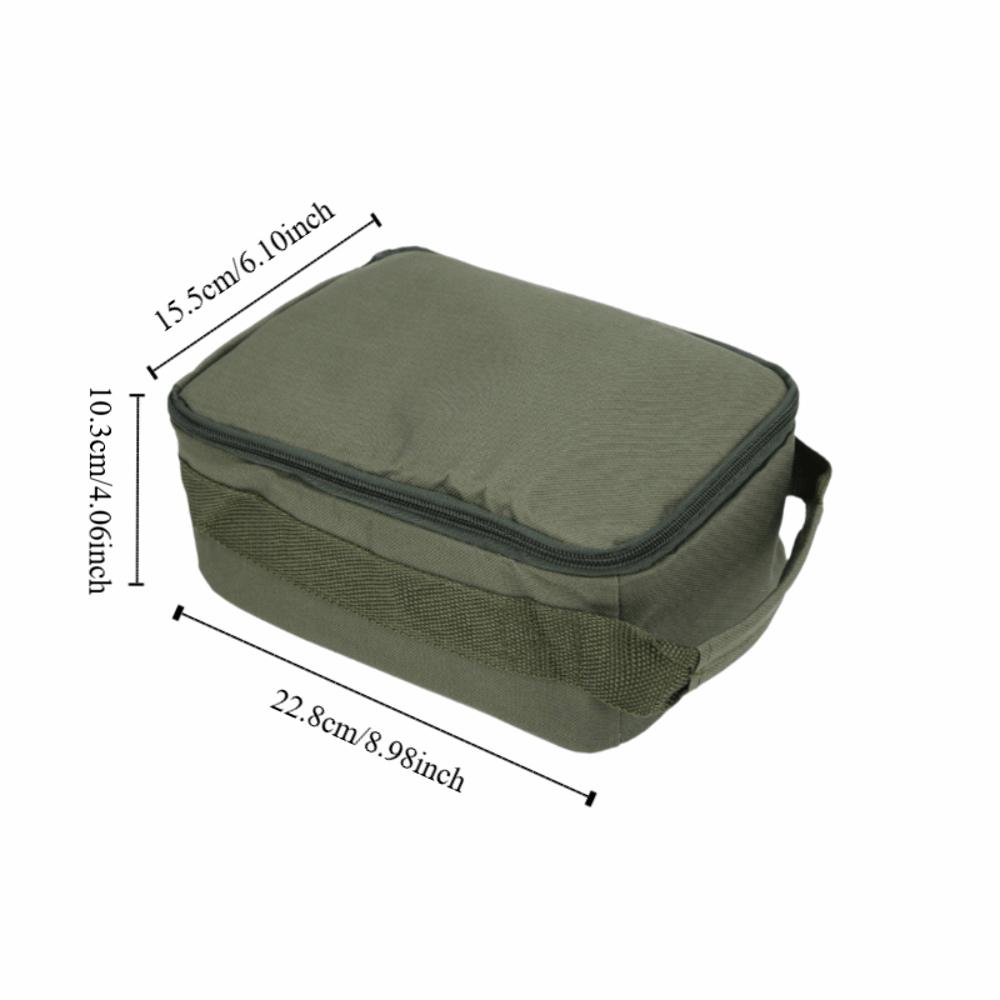 4-Layer Fishing Reel Bag Double Zipper Closure 3 Adjustable Dividers Reel Organizer Case Waterproof Handheld Fishing Tackle Bag