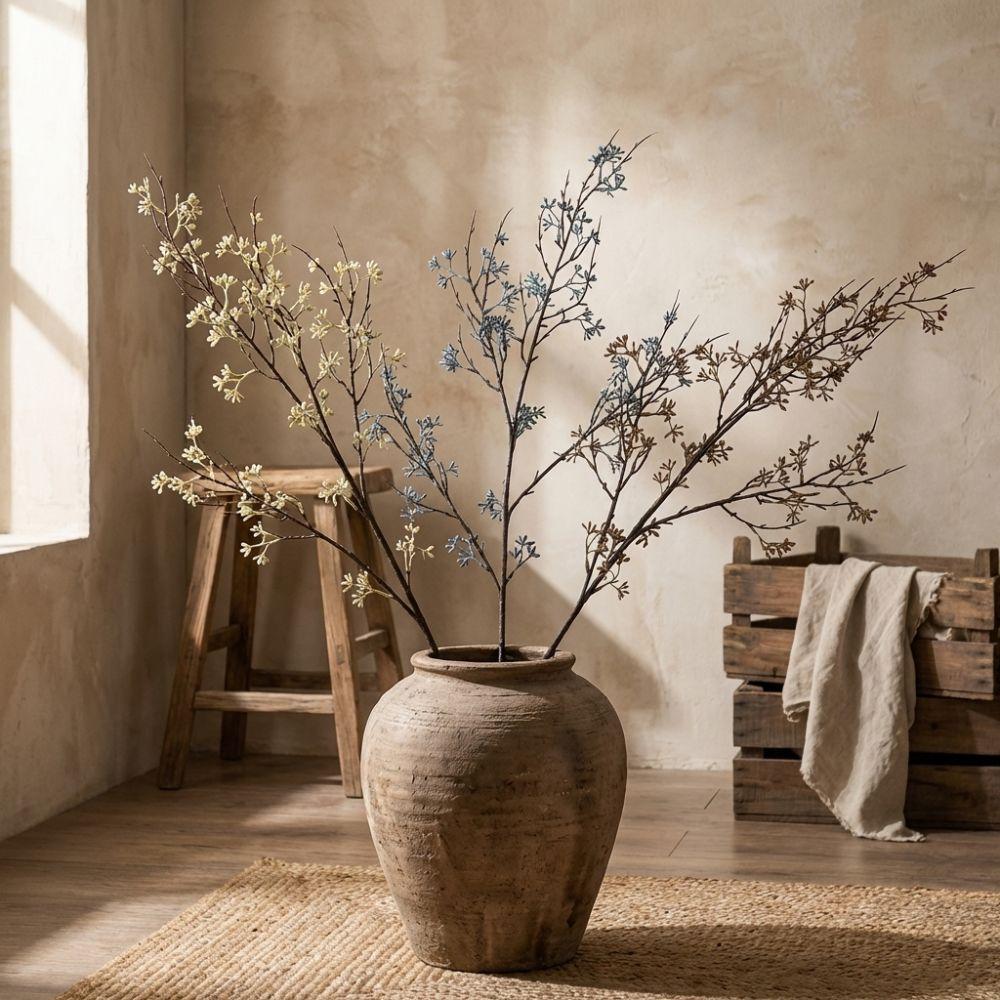 Handmade Artificial Eucalyptus Berries Green Plants Plastic Eucalyptus Nut Branch Floral Arrangement Real Touch Fake Plants
