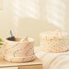 Pack of 2 Sturdy Cotton Rope Storage Baskets With Lid for Organizing Rope Keys and Toy In Elegant Color Designs