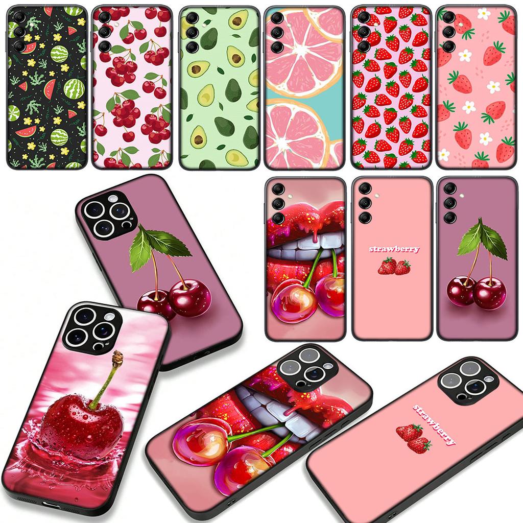 Cherry Strawberry Fruit Phone Cover Case for Xiaomi Redmi Note 14 12 13 ProPlus A3 Pro Plus 12C 13C 14C 5G 4G Casing