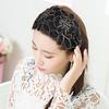 Korean Style Lace Bow Non-Slip Women's Headband for Face Washing and White Hair Coverage
