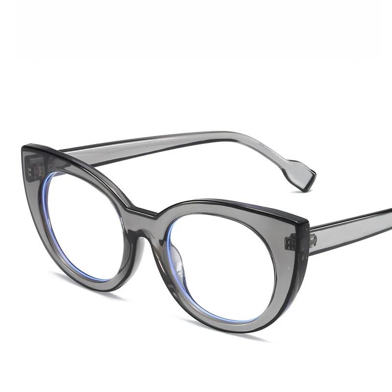 

Men S Women S Fashion New Anti-Blue Light Flat Glasses Fashionable Design Optical Glasses Cat S Eye Full Rim Popular Eyeglasses as picture
