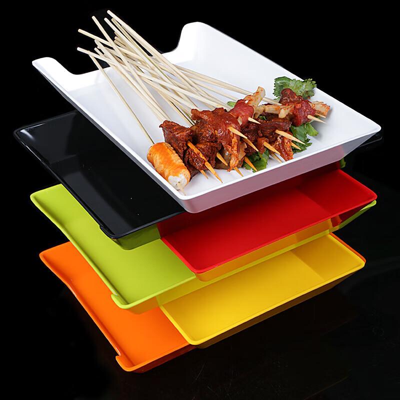 Obdélníkové plastové servírovací podnosy (10-balení)