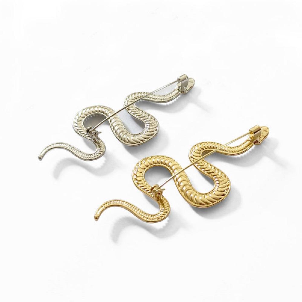 Elegant Gifts Animal Women Metal Trendy Collar Accessories Snake Brooch Pins Badge Fashion Jewelry