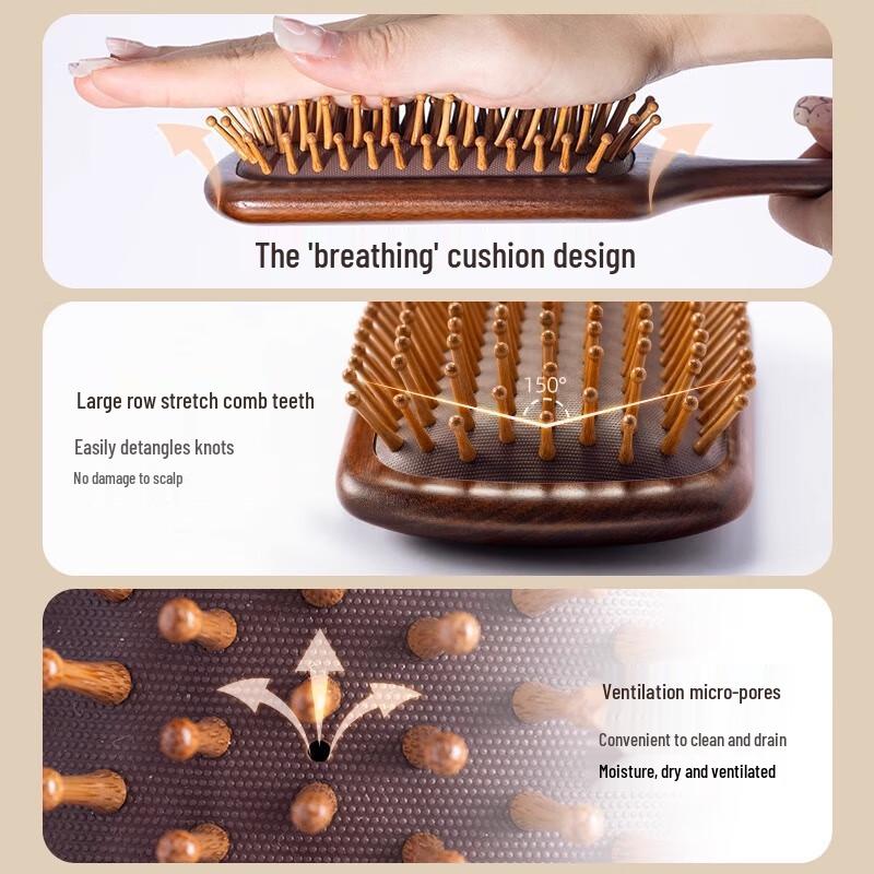 Golden Sandalwood Air Cushion Massage Comb