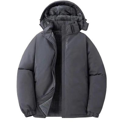 Men's Winter Windproof Waterproof Cotton Jacket with Velvet Lining - Warm Outdoor Coat for Takeaway Riders