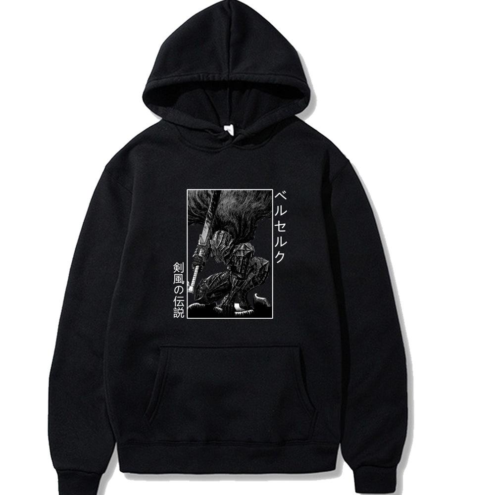 Berserk Japanese Animation New Hoodie Men's and Women's Harajuku Pullover Street Wear Unisex Autumn Winter Plushed Sweater Brand