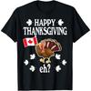 Turkey With Canada Flag Happy Thanksgiving Day Eh Canadian T-Shirt