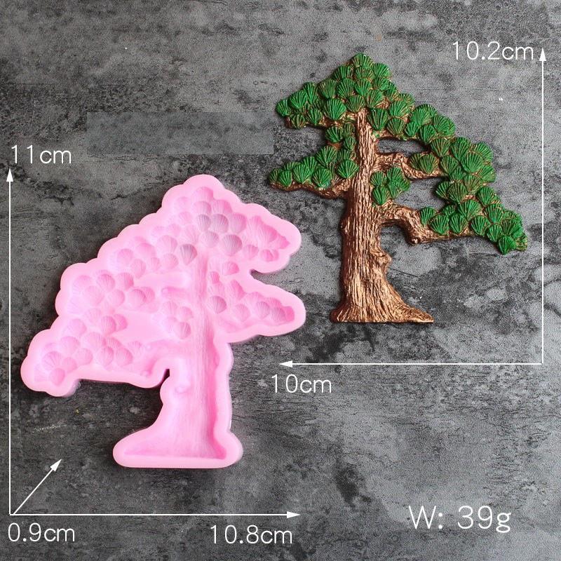 

Форма из силикона в виде сосны для DIY, форма для мягкой конфетной глины, свечи, ароматизатора, эпоксидной смолы, форма для декоративных поделок