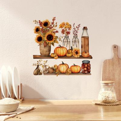 Herfstlandschap Muursticker Zelfklevend Verwijderbare Decal voor Woonkamer Hal Entree Achtergrond Koelkastdeur Decoratie Huisdecoratie
