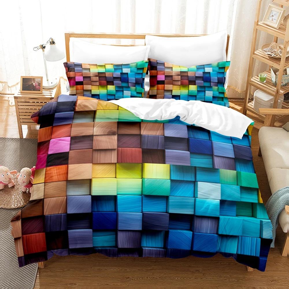 3D Digital Printed Duvet Cover, Soft Comfortable, Breathable Polyester Bedding Set, Bedroom Decoration, 3 Piece