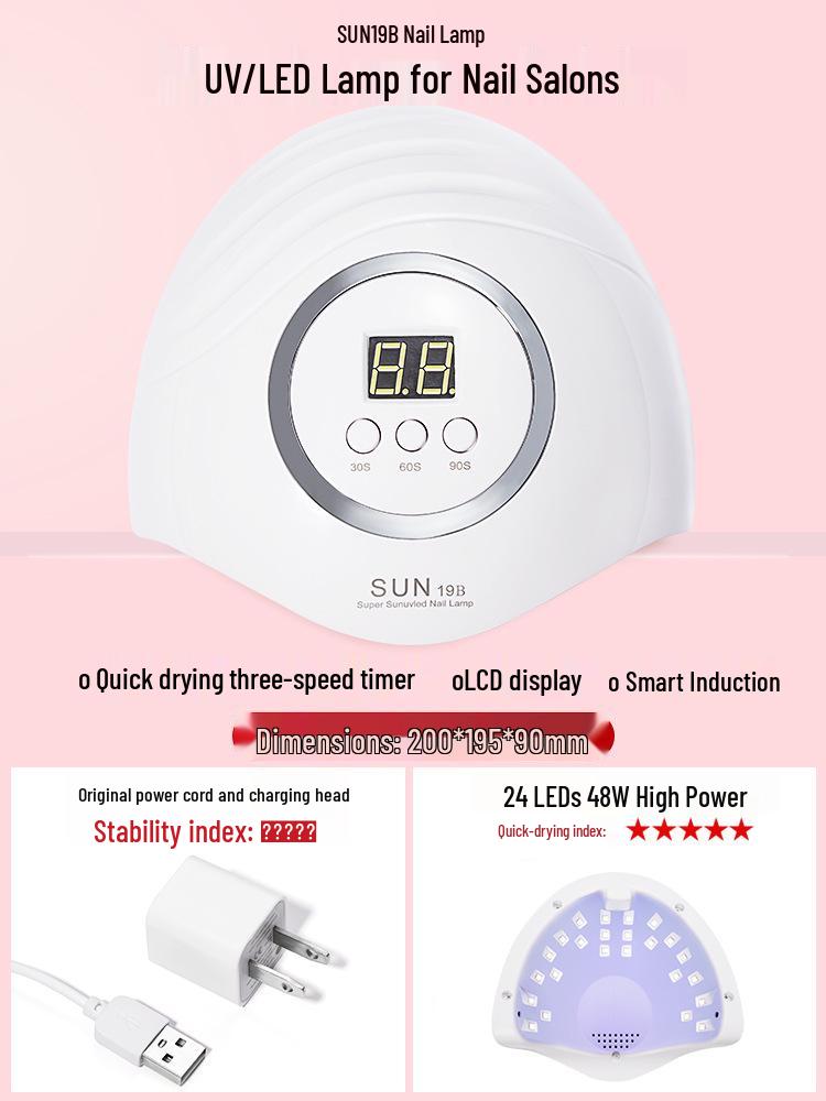 Mini Shell Quick-Dry Red Light Nail Lamp - No Blackening Handheld Gel Curing Device