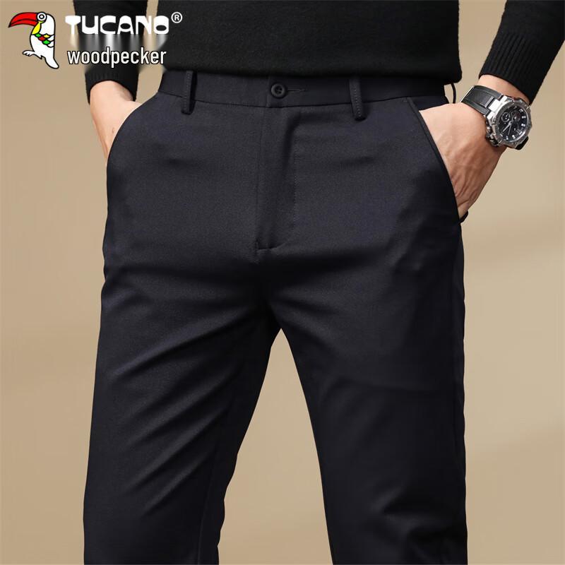 

TUCANO Men s Relaxed Fit Straight Leg Business Casual Pants 32