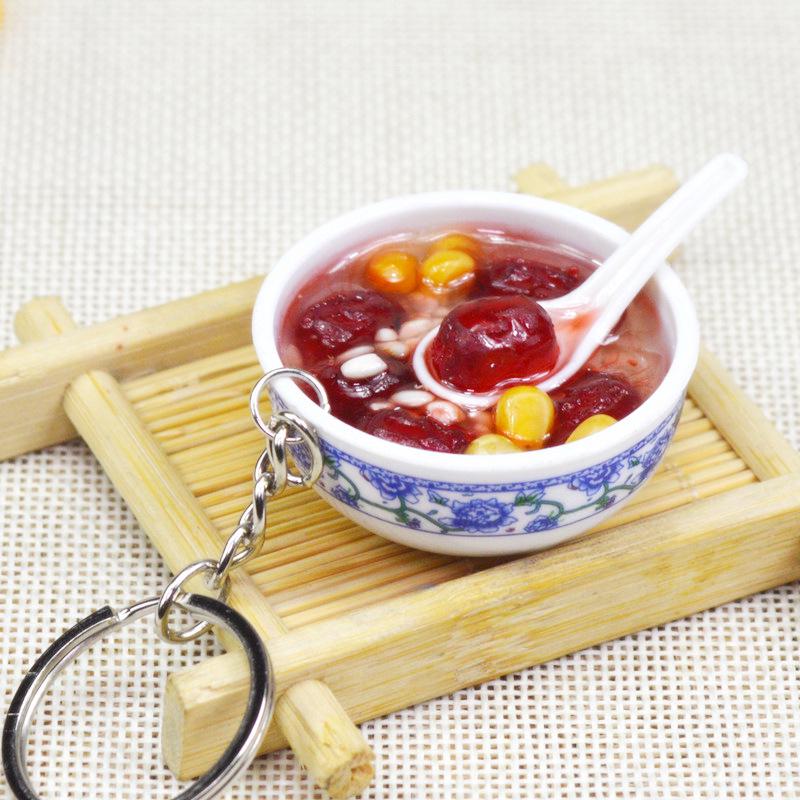 Kids' Mini Kitchenware: Noodle Bowl Keychain Fun Toy & Student Souvenir
