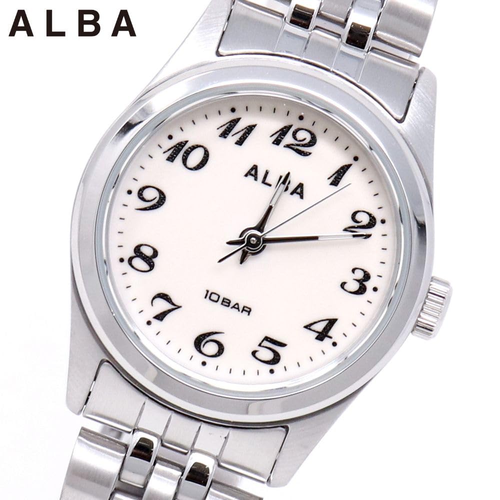 Seiko Alba Quartz Stainless Steel and Water Resistant Silver Women's Watch, Titanium, (10 ATM), Analog, (AEGK428)