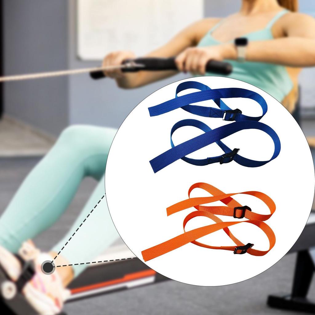 2 Machine Foot Straps, Fitness Fixing Portable Leg Training Equipment, Oxford Cloth,