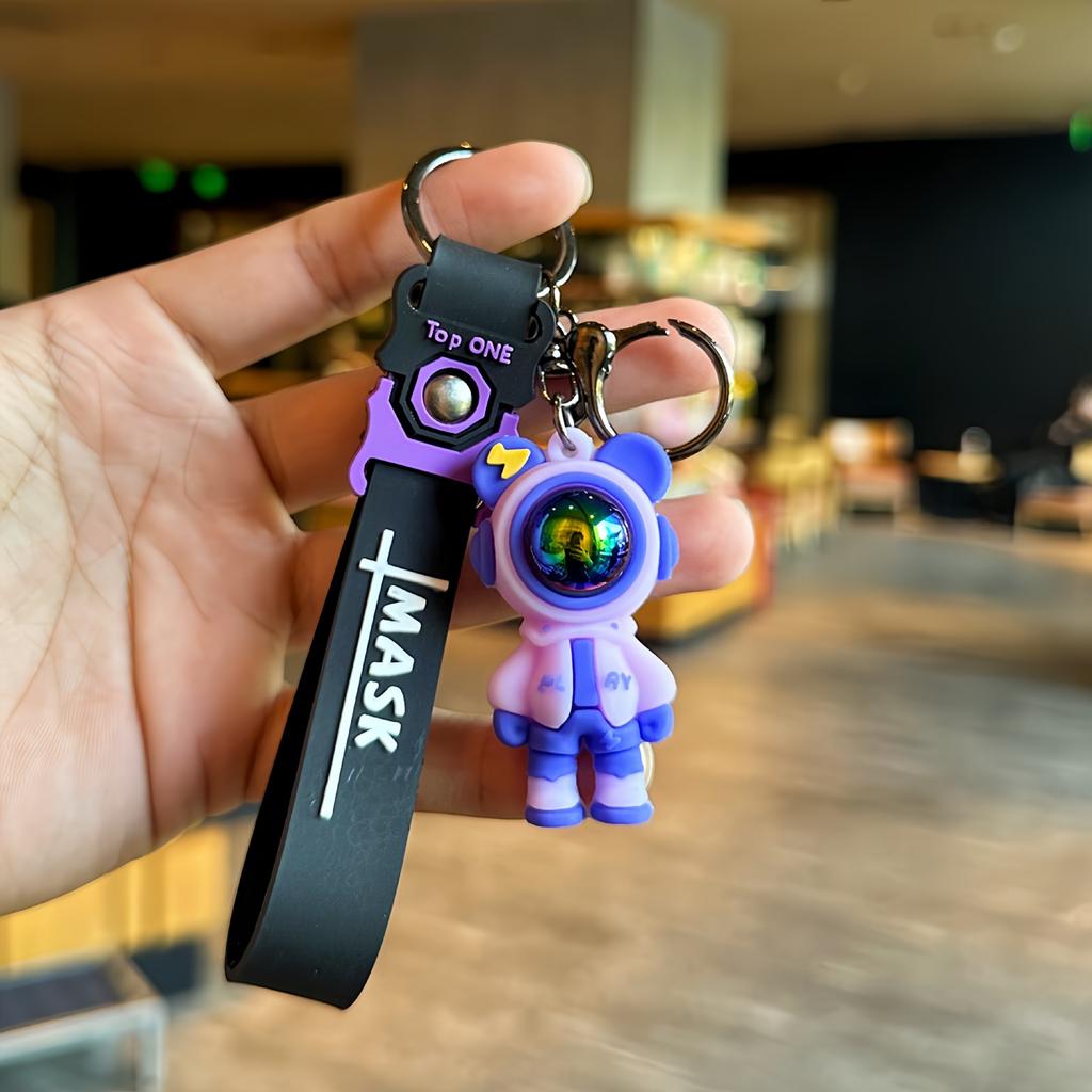 Astronauta Oso Relámpago Conejo Relámpago Llavero Colgante Coche Bolso Llavero Colgante Pequeño Regalo