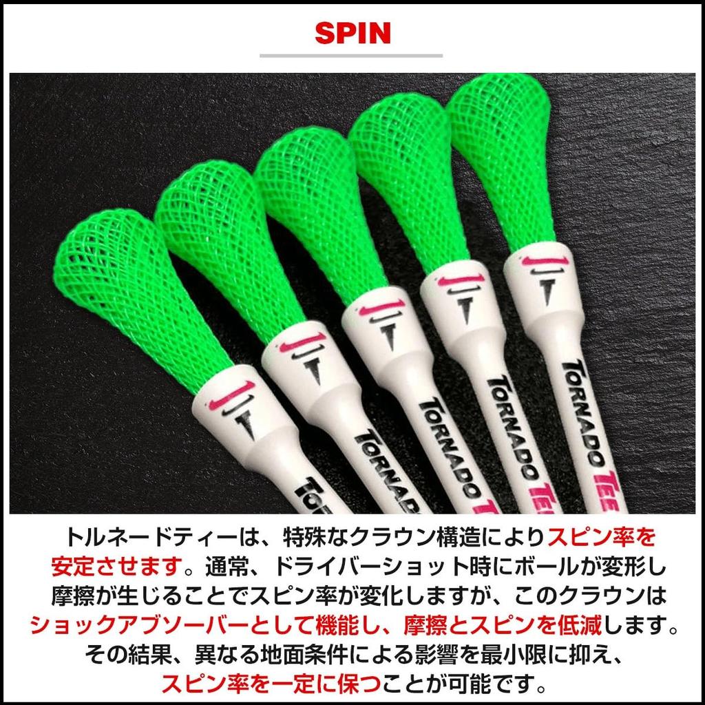 Tornado Golf Tee 5 Fluorescent Colors Pack, 3.25-inch & 4-inch, (Red/White/Blue, 3.25 in) [Used]