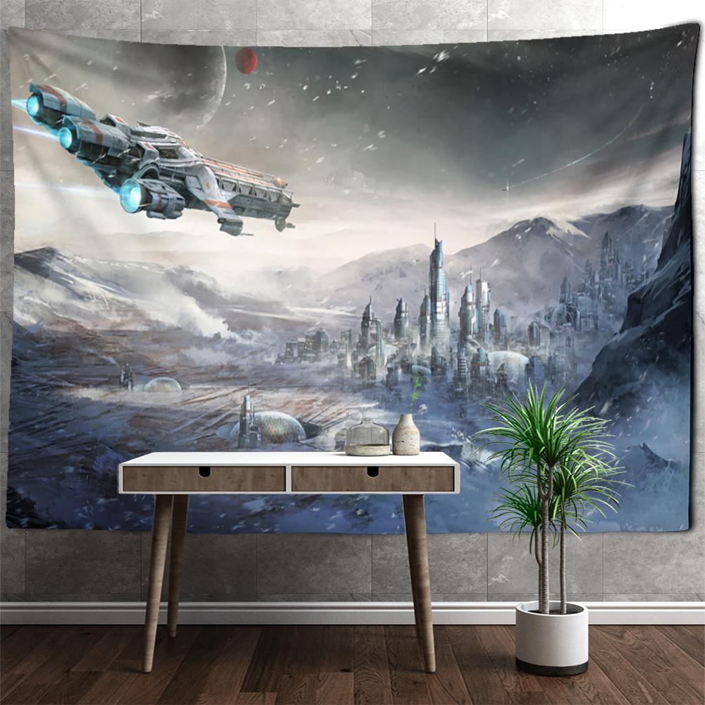 Starry Sky Planet Tapestry Wall Hanging Psychedelic Hippie Mysterious Universe Tapiz Background Cloth Home Decor