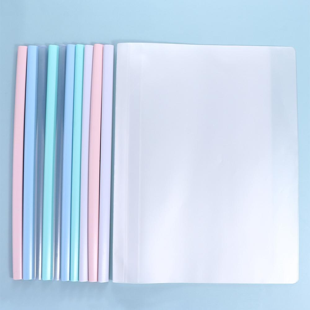 10pcs/set File Clip Holder A4 File Folder Clamp Note Organizer Hand Account Macaron Paper Folder Waterproof Scrapbooking