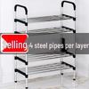 Sturdy Four-Tier Iron Pipe Shoe Rack for Doorway or Dormitory