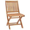 Exclusive House - Folding Garden Chairs with Cushions Set of 6 Teak Wood