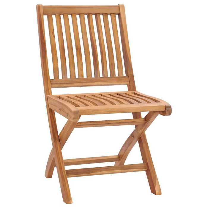Exclusive House - Folding Garden Chairs with Cushions Set of 6 Teak Wood