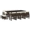 VidaXL Garden Dining Set with Cushions 13 Pcs Brown Rattan, Outdoor Dining Set, Dining Furniture of 3210801