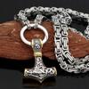 Collana da Uomo Martello di Thor, Argento Spesso 303