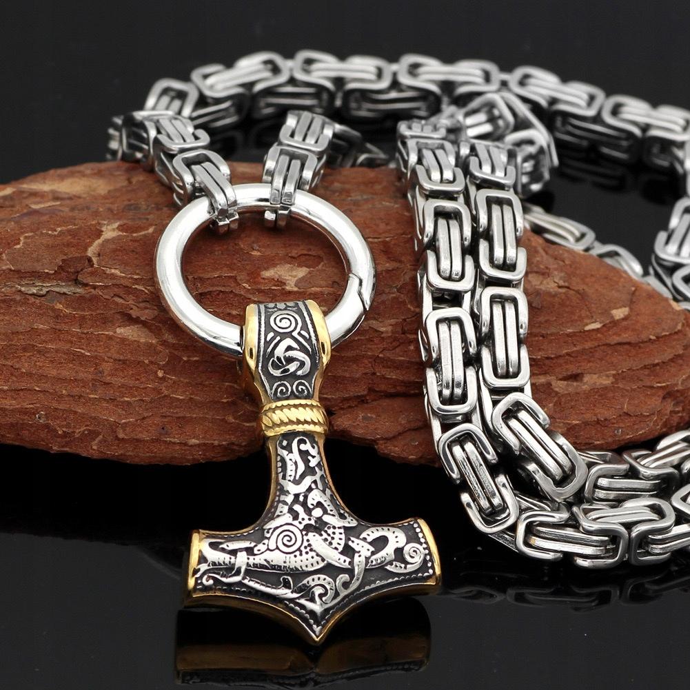 Collana da Uomo Martello di Thor, Argento Spesso 303