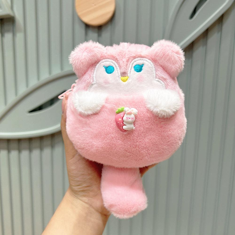 with Keychain Animal Coin Purse Animal Cartoon Plush Zero Wallet Bag Hanging Accessories