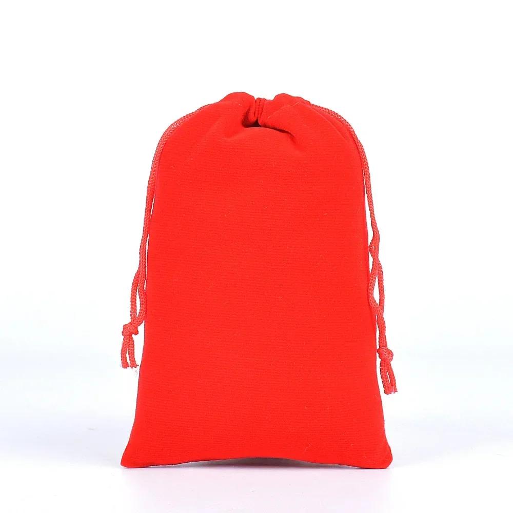 10Pcs/Lot Soft Fabric Velvet Drawstring Gift Bags Wedding Candy Christmas Pouches Jewelry Storage Bag Festival Various Size