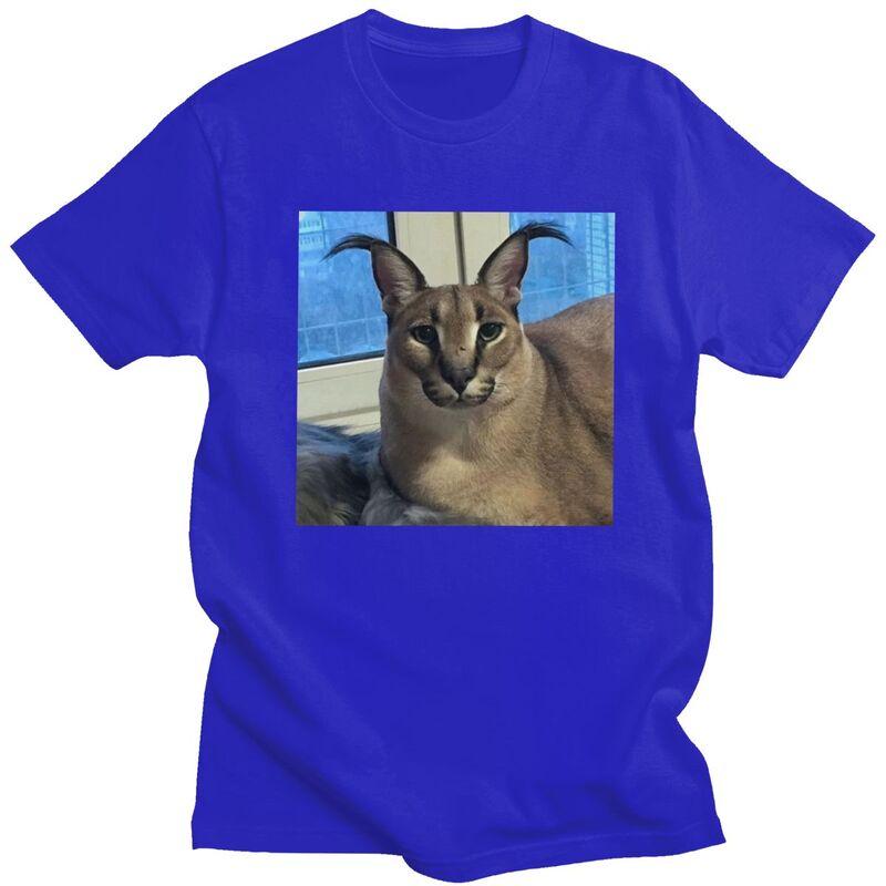 Custom Mens Big Floppa Funny Meme T Shirts ShortSleeve Cotton Tshirt Tshirt Leisure Caracal Cat Tees Clothes