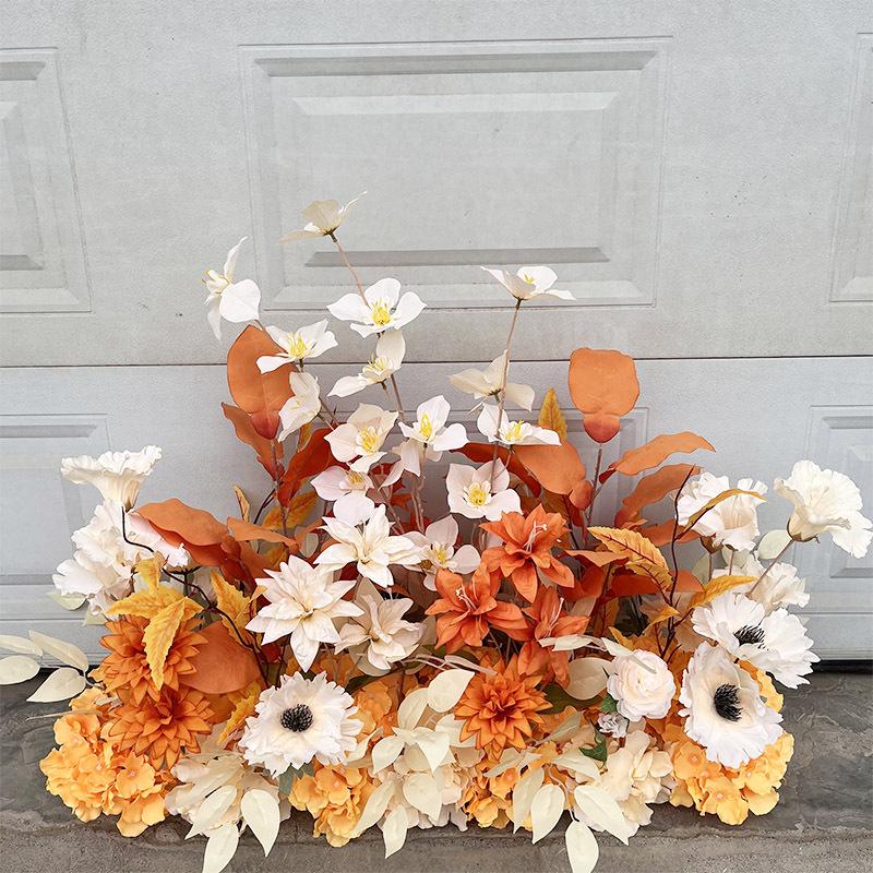 Complete Wedding & Banquet Artificial Flower Set: Ground Rows & Table Decor