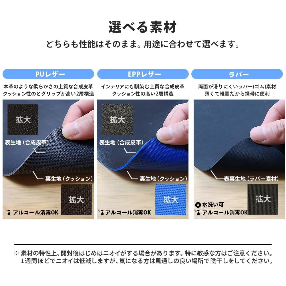 Authentic Earthing Mat for Earthing Health Methods That Connect with the Earth Leather 68cm X 25cm Cord Without Riraku-life (EPP Type) (5m Resistance)