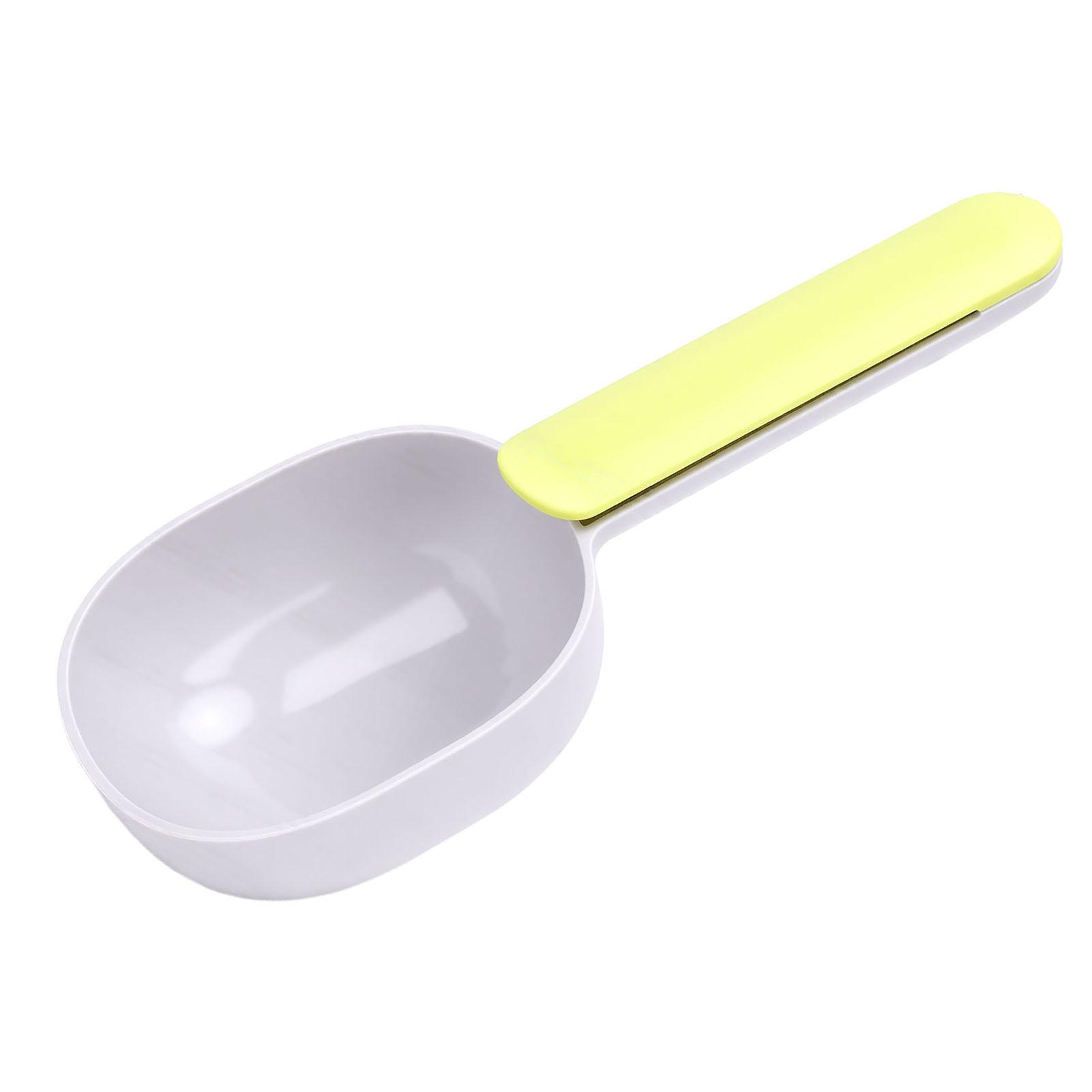 

Pet Food Scoop with Clip ABS Plastic Handle Cat Dog Feed Scoop for Home Travel