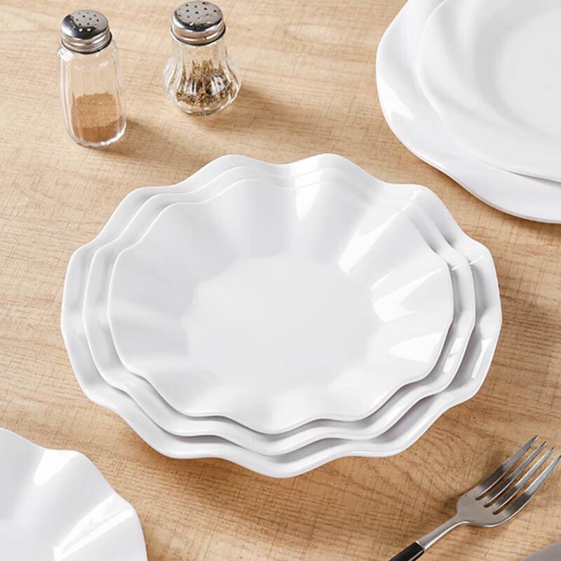 Huihuang Melamine Lotus Dinner Plate